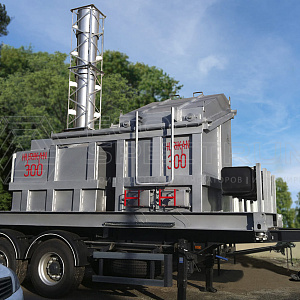 Mobile incinerator HURIKAN 300