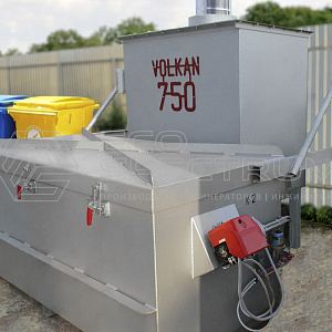Incinerator with SEE (State Environmental Expertise) VOLKAN 750